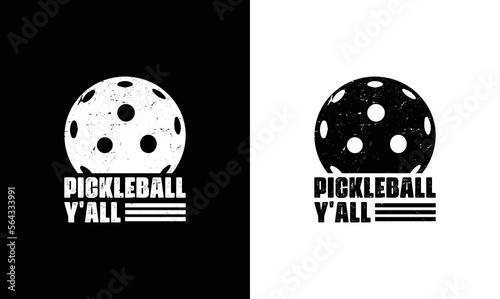 Pickleball Y'all T shirt design, typography