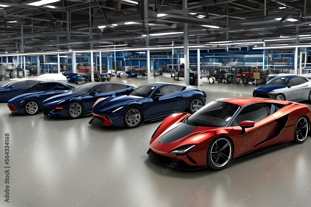 A developed automotive industry and large factory for assembling cars. Generative AI A developed automotive industry and large factory for assembling cars. Generative AI
