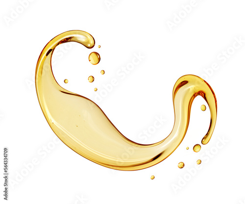 Splash of thick oily liquid isolated on a white background photo
