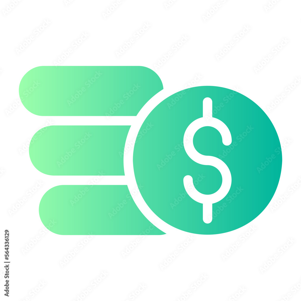 dollar gradient icon dollar gradient icon