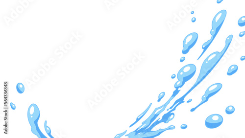 水のエフェクトの背景_16:9