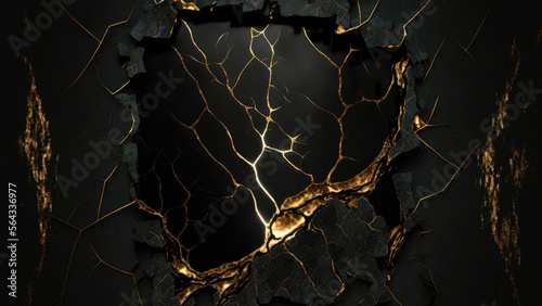 Black marble abstract background texture. Luxury design for background or wallpaper presentation. Generative AI