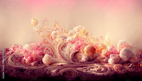 Gold and pink luxurious marble textured background. Abstract design, 4k wallpaper. AI