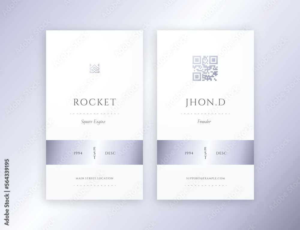 Vertical Business Card Editable Template