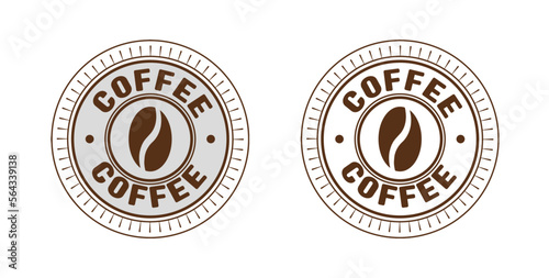 coffee bean brand logo badge label stamp sticker circle 