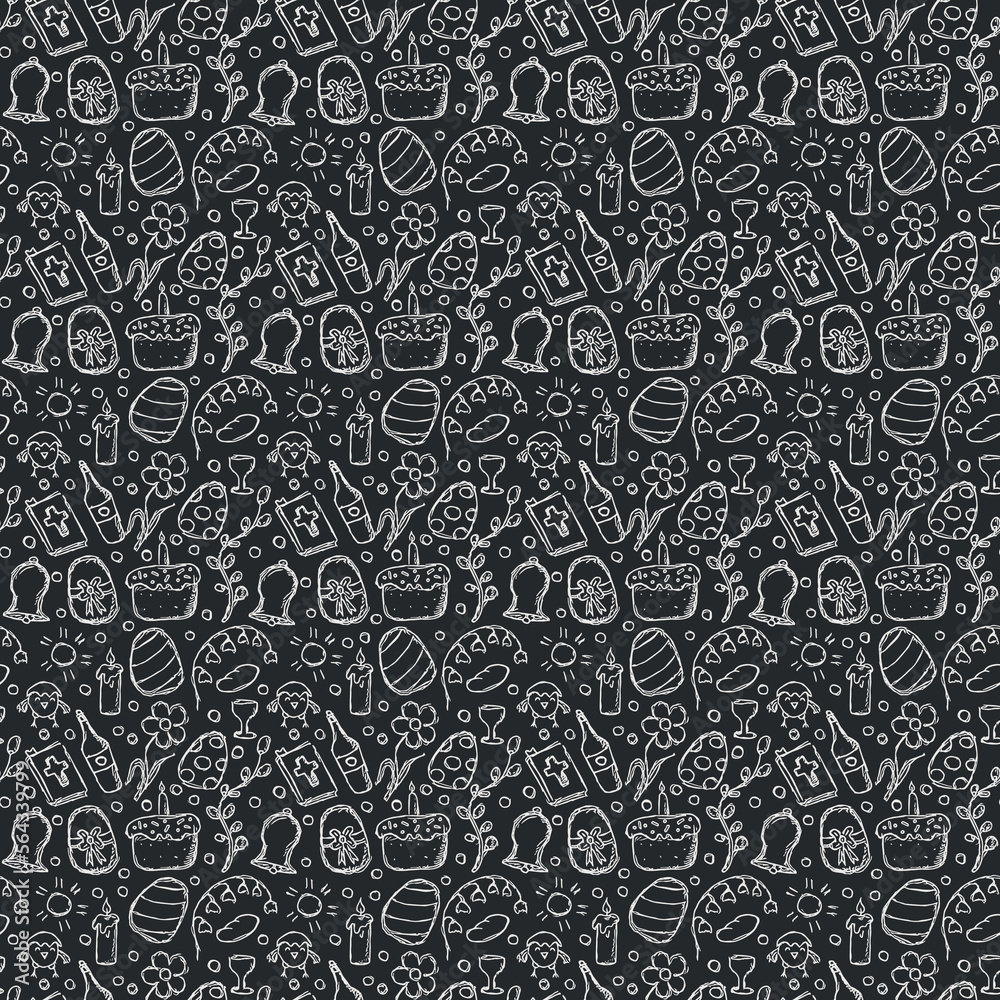 Easter pattern. Seamless pattern with easter icons. Easter background Easter pattern. Seamless pattern with easter icons. Easter background