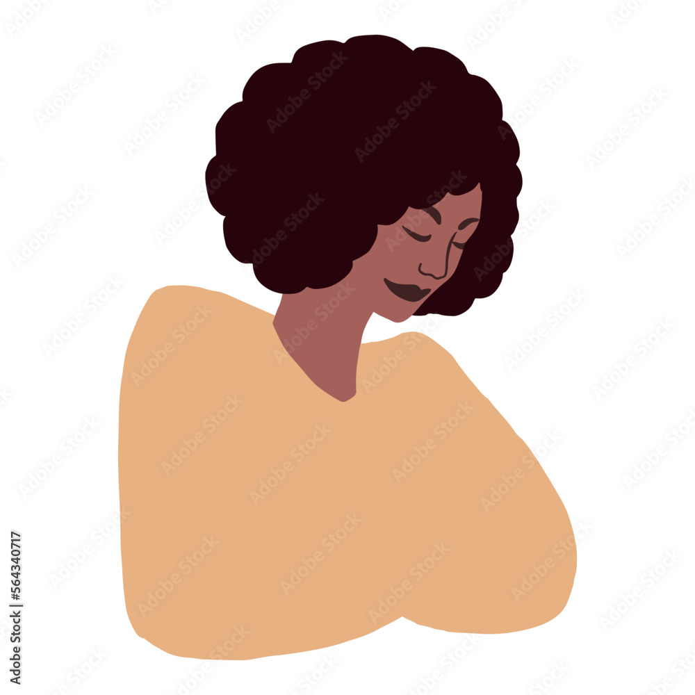 African american mother breastfeeding infant child handdrawn illustration African american mother breastfeeding infant child handdrawn illustration