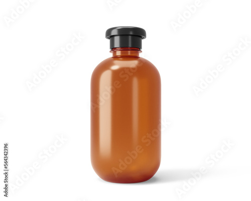 Blank liquid soap bottle isolated on empty background, prepared for mockup. 3D render.