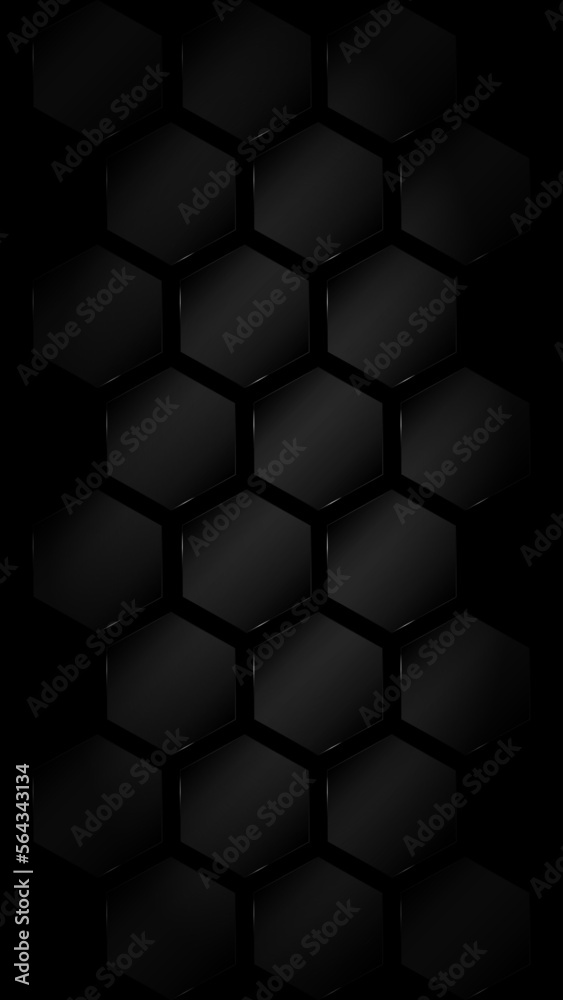 Vertical Abstract Dark Metallic Carbon Hexagon Background for Mobile Screen Vertical Abstract Dark Metallic Carbon Hexagon Background for Mobile Screen