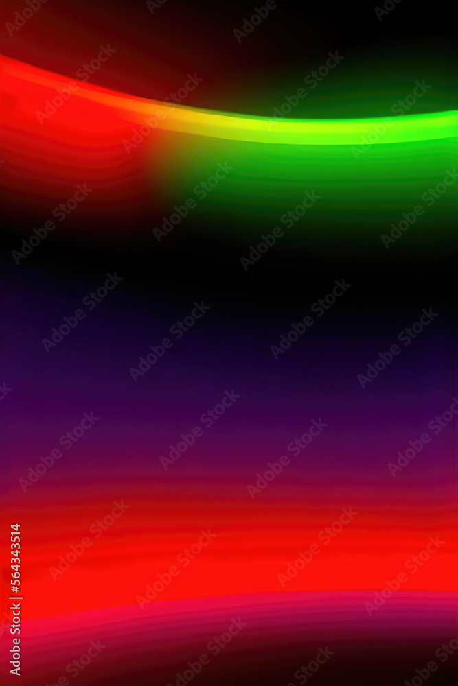 Vibrant colored neon lights, abstract shiny lines background. Generative ai art.