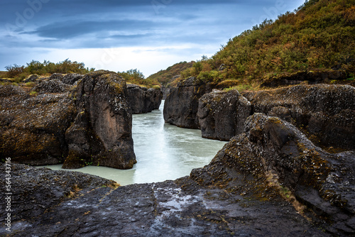 Brúarhlöð - Rocky canyon on Ölfusá river, Iceland