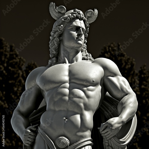 Greek God Sculpture - Generated by AI
