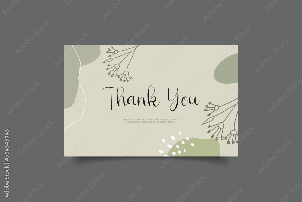 thank you card template design Stock Vector | Adobe Stock