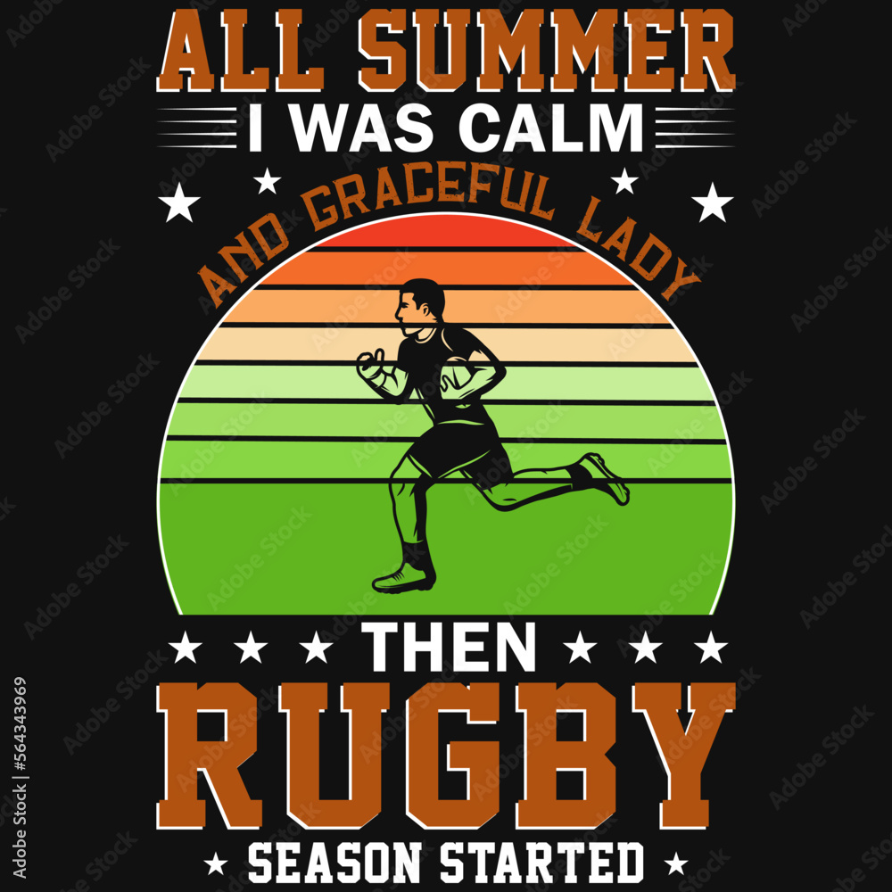 Rugby playing tshirt design 