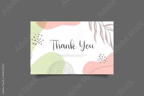 thank you card template design