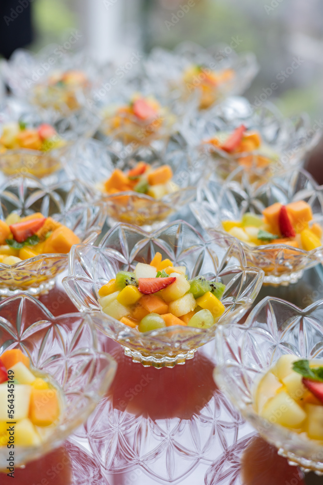 fruit salad in jar forming texture.
fruit salad dessert in a glass jar fruit salad in jar forming texture.
fruit salad dessert in a glass jar