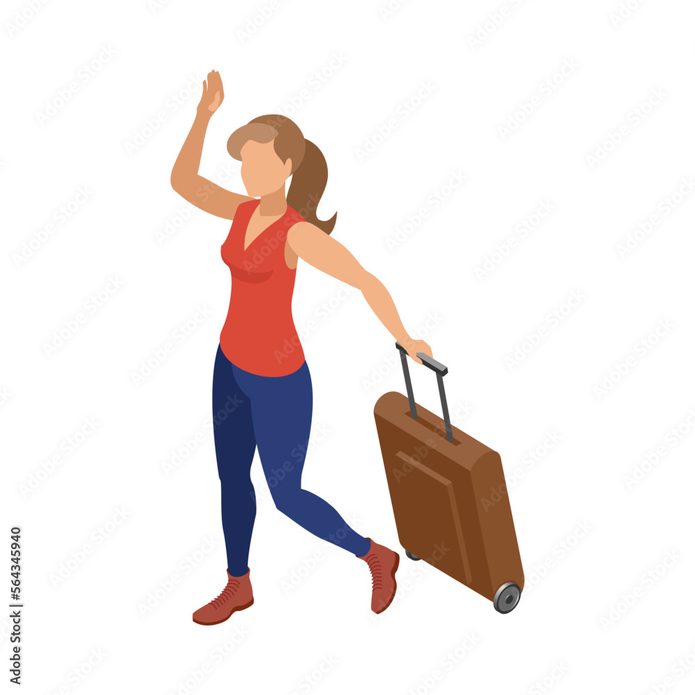 Isometric Traveller Illustration Isometric Traveller Illustration