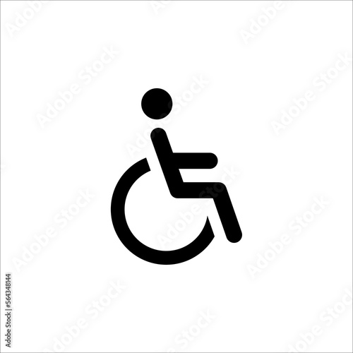 Handicapped patient line icon. linear style sign for mobile concept and web design. Disabled Handicap icon. vector illustration