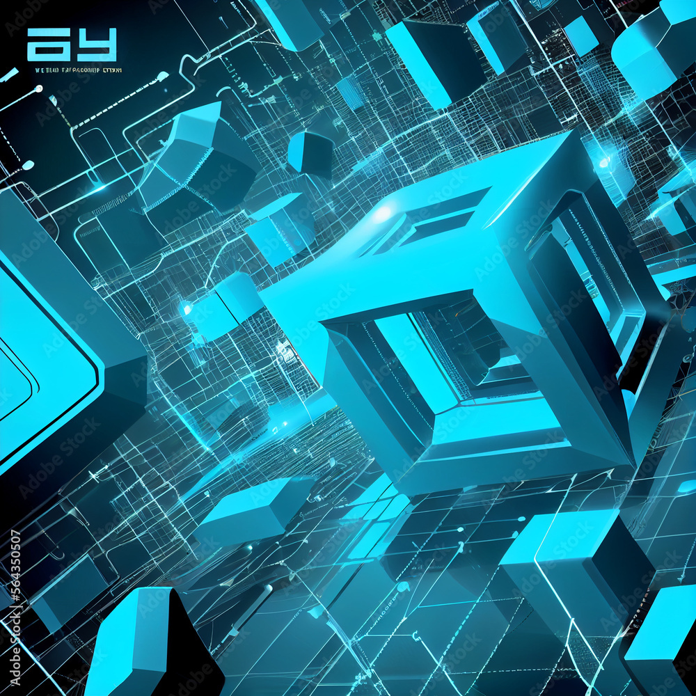 Artificial intelligence as technology web background, created with Generative AI technology. Artificial intelligence as technology web background, created with Generative AI technology.