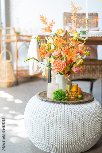 Citrus orange tablescape table