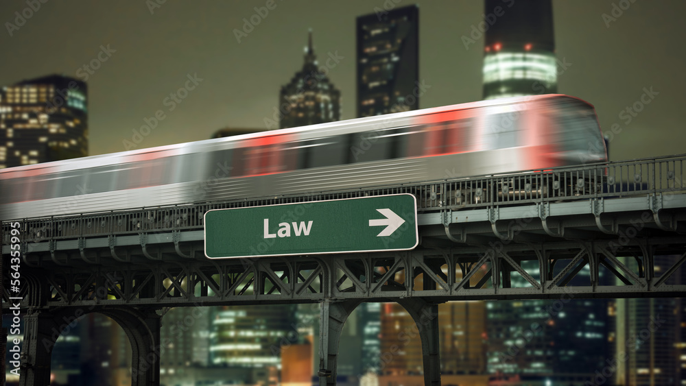 Fototapeta premium Street Sign to Law