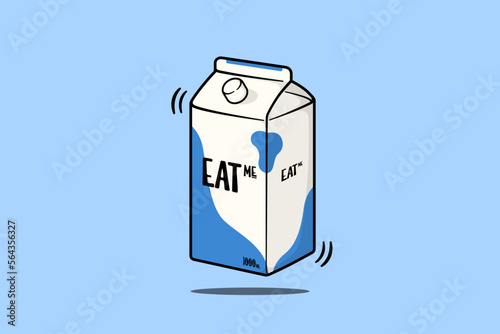 blue Fat Milk 1000ml box cute simple photo