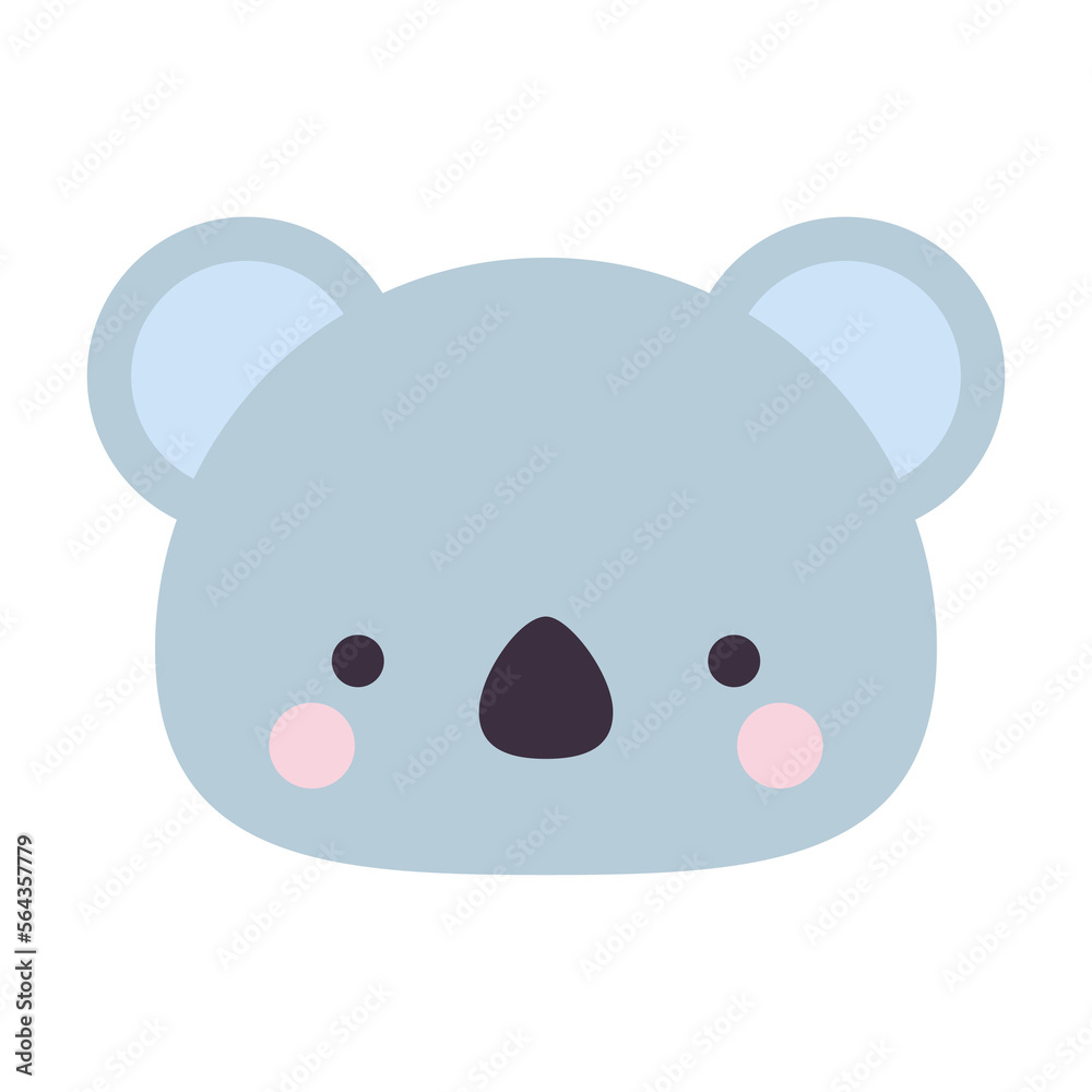 Cute and beautiful baby koala face illustration Cute and beautiful baby koala face illustration