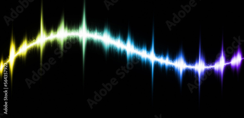 Equalizer. Background music. Light wave