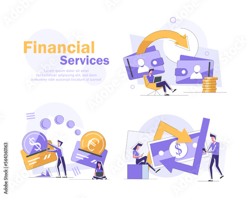 Fototapeta Naklejka Na Ścianę i Meble -  Transfering money,Financial savings or economy concept,flat design icon vector illustration
