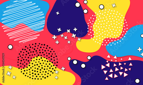 90s Pattern. Fun Background. Color Abstract Print.