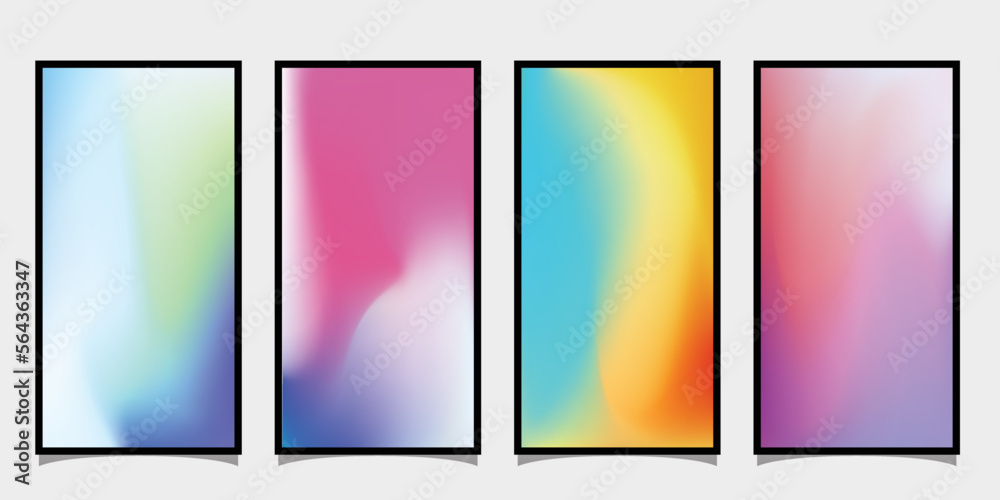 Colorful mesh abstract gradients collection