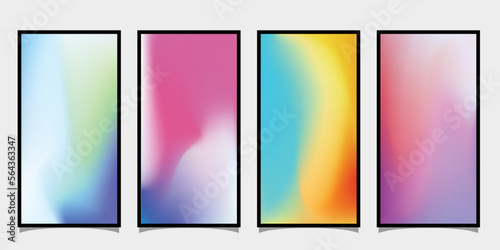 Colorful mesh abstract gradients collection
