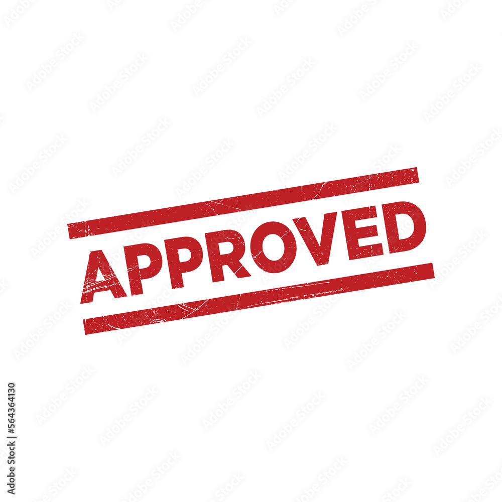 Fototapeta premium approved rubber stamp icon vector design template in white background