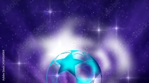 Illustration with glowing stars on a dark blue background.