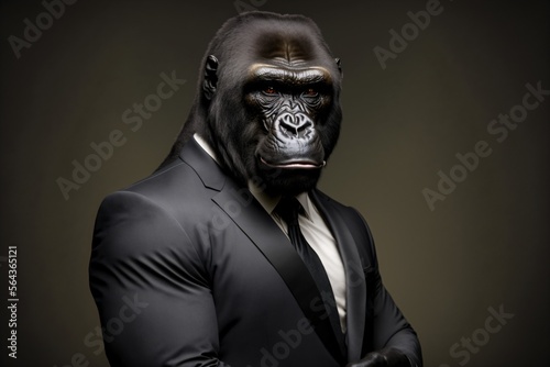 Gorilla in a Suit, generative ai © Qrisio