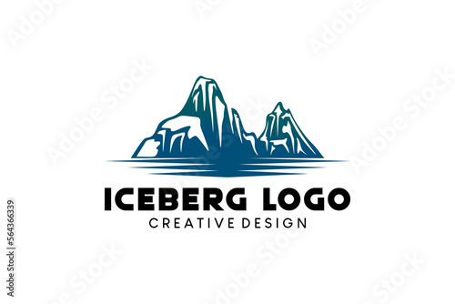 Creative abstract iceberg logo vector illustration symbol design