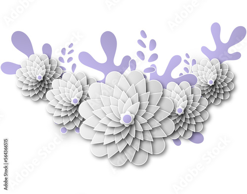 Fototapeta Naklejka Na Ścianę i Meble -  paper flower illustration