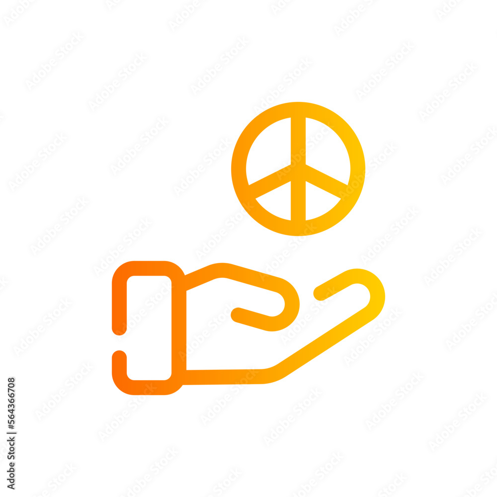 peace gradient icon peace gradient icon