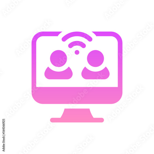 videocall flat gradient icon