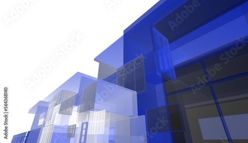 3d rendering of a modern building