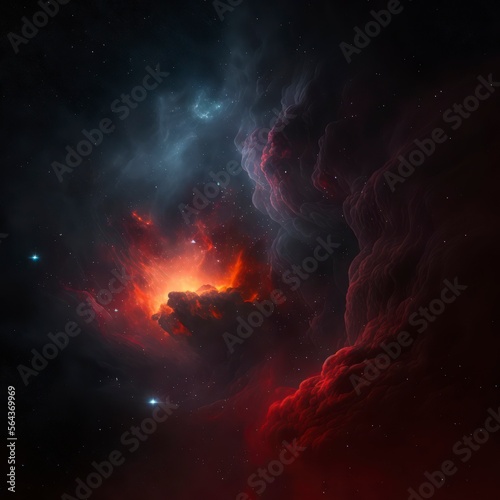 realistic galaxy nebula background, space wallpaper, generative AI