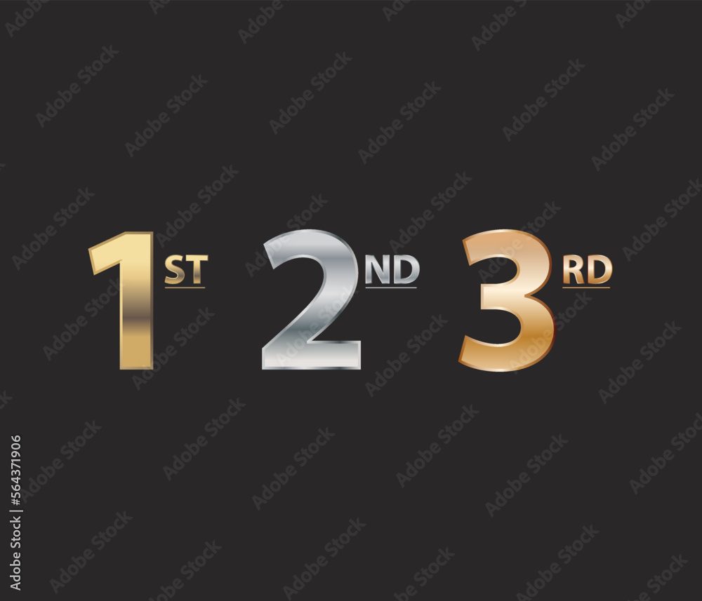 ranking for winners. sports competition winners. first, second and ...