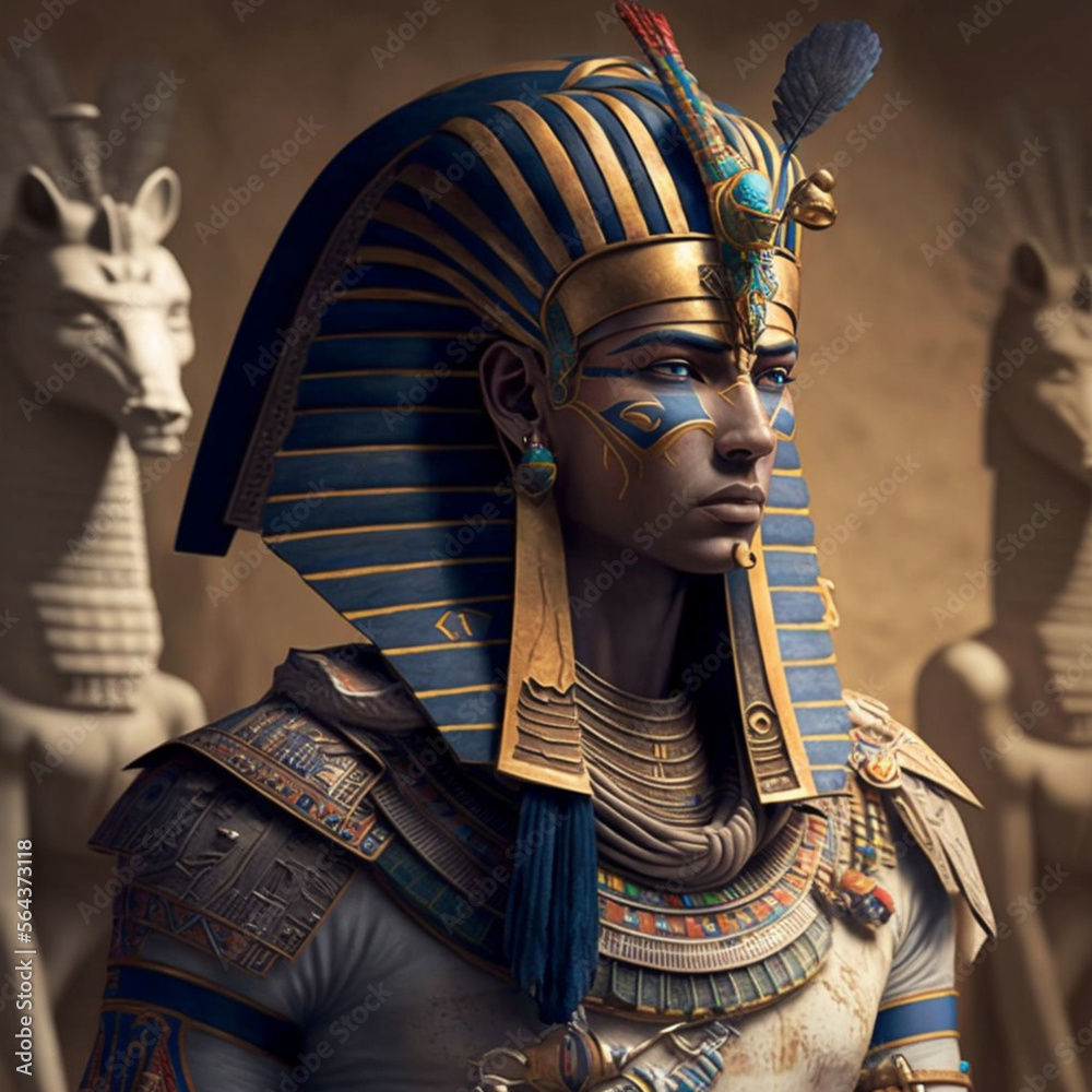 Egyptian Pharaoh Generative Ai Stock 일러스트레이션 Adobe Stock