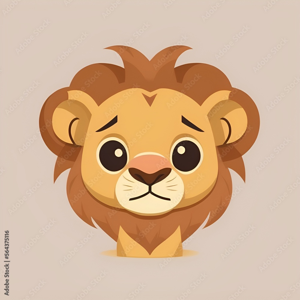cute lion logo