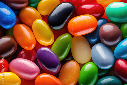 colorful jelly beans closeup background