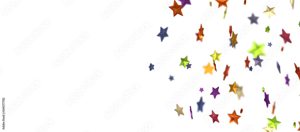 stars. Confetti celebration, Falling colour abstract decoration for party, birthday celebrate,