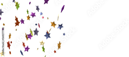 stars. Confetti celebration, Falling colour abstract decoration for party, birthday celebrate, © vegefox.com
