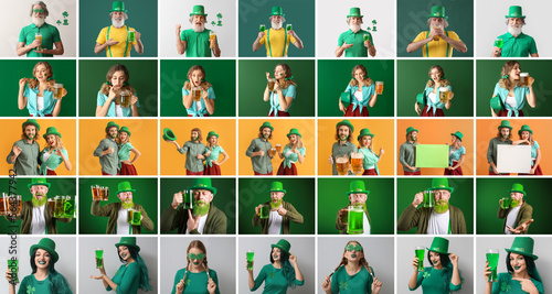 Collage of different happy ...