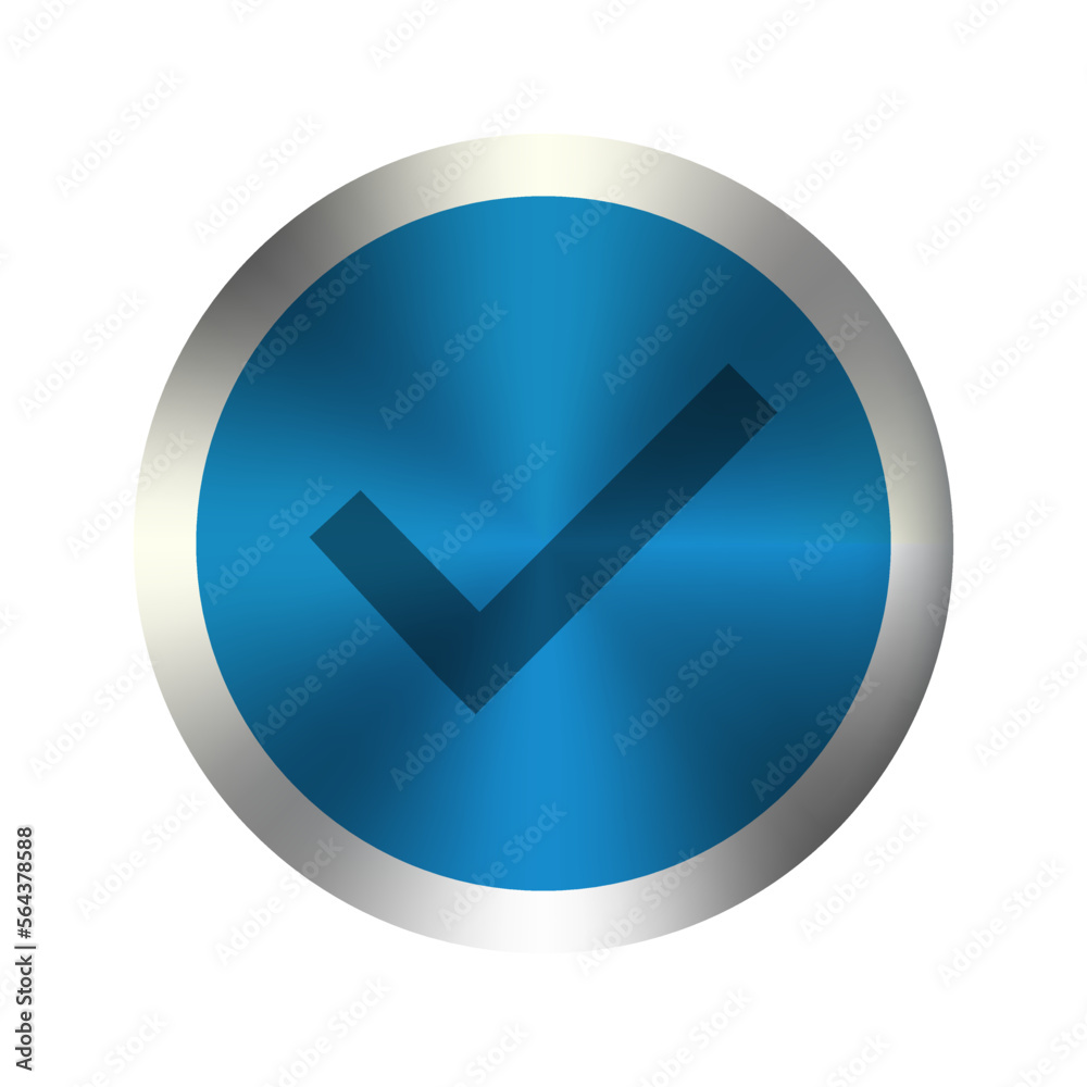 Tick icon vector symbol. checkmark isolated on white background