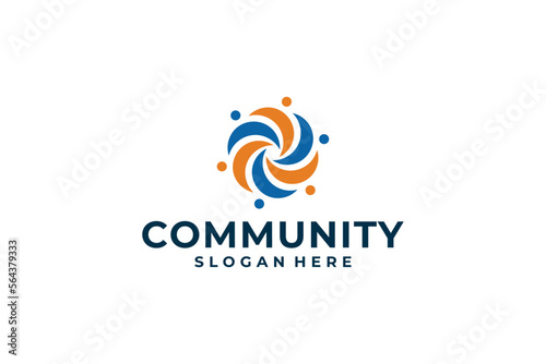 Global community logo icon elements template